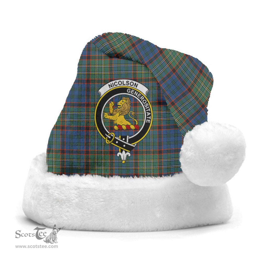 Scottish Nicolson Hunting Ancient Clan Tartan Crest Plaid Christmas Hat Scottish Plaid - Tartan Plaid - ScotsTee