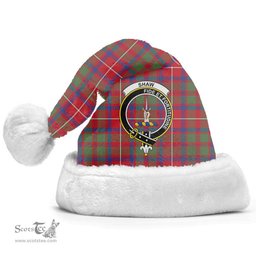 Scottish Shaw Red Modern Clan Tartan Crest Plaid Christmas Hat Scottish Plaid - Tartan Plaid - ScotsTee