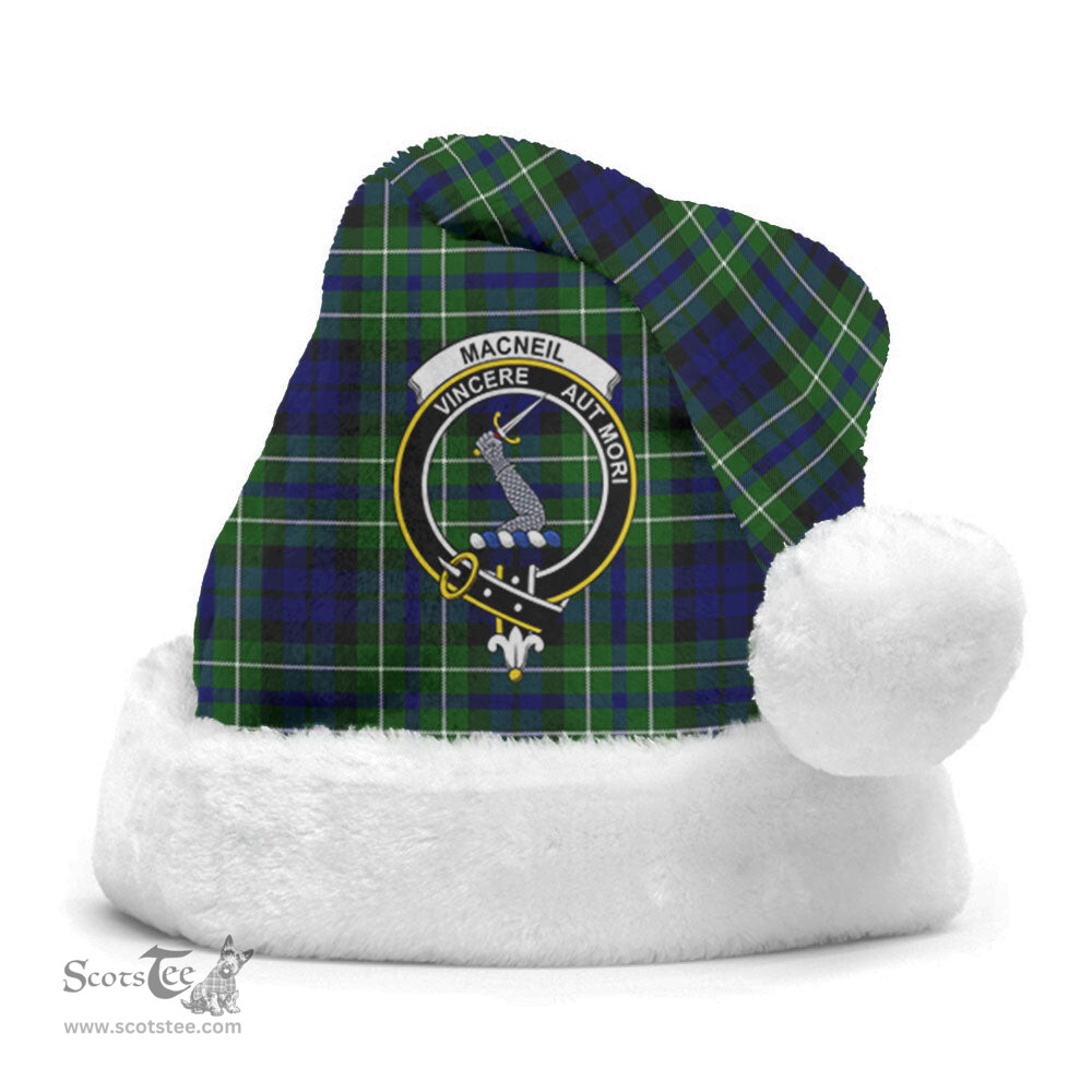 Scottish MacNeil of Colonsay Modern Clan Tartan Crest Plaid Christmas Hat Scottish Plaid - Tartan Plaid - ScotsTee