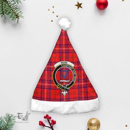 Scottish Rose Modern Clan Tartan Crest Plaid Christmas Hat Scottish Plaid - Tartan Plaid - ScotsTee