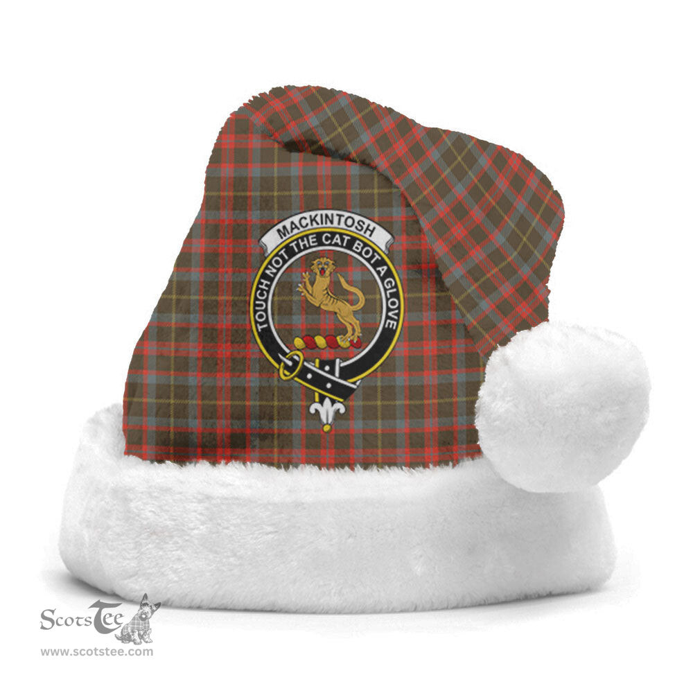 Scottish MacKintosh Hunting Weathered Clan Tartan Crest Plaid Christmas Hat Scottish Plaid - Tartan Plaid - ScotsTee