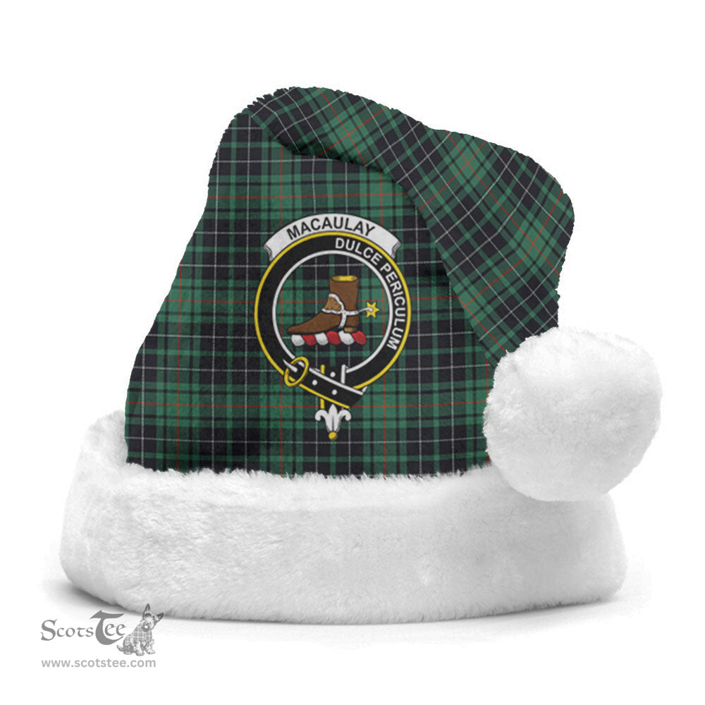 Scottish MacAulay Hunting Ancient Clan Tartan Crest Plaid Christmas Hat Scottish Plaid - Tartan Plaid - ScotsTee