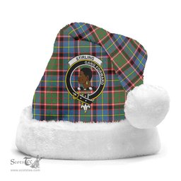 Scottish Stirling (of Keir) Clan Tartan Crest Plaid Christmas Hat Scottish Plaid - Tartan Plaid - ScotsTee