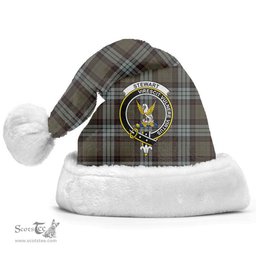 Scottish Stewart Old Weathered Clan Tartan Crest Plaid Christmas Hat Scottish Plaid - Tartan Plaid - ScotsTee