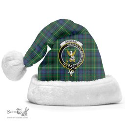 Scottish Stewart Hunting Modern Clan Tartan Crest Plaid Christmas Hat Scottish Plaid - Tartan Plaid - ScotsTee