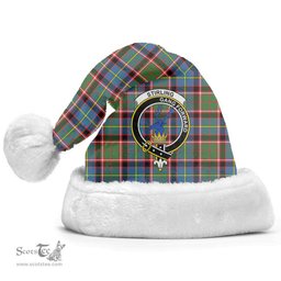 Scottish Stirling (of Cadder-Present Chief) Clan Tartan Crest Plaid Christmas Hat Scottish Plaid - Tartan Plaid - ScotsTee