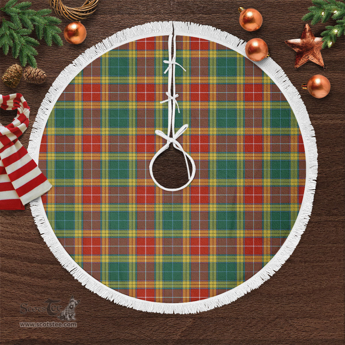 Buchanan Old Sett Tartan Christmas Tree Skirt Scottish Plaid Tartan Plaid - ScotsTee - scotstee.com