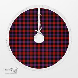 Brown Modern Tartan Christmas Tree Skirt Scottish Plaid Tartan Plaid - ScotsTee - scotstee.com