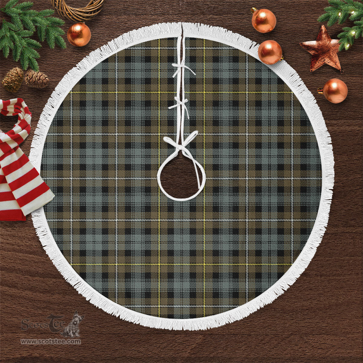 Campbell Argyll Weathered Tartan Christmas Tree Skirt Scottish Plaid Tartan Plaid - ScotsTee - scotstee.com