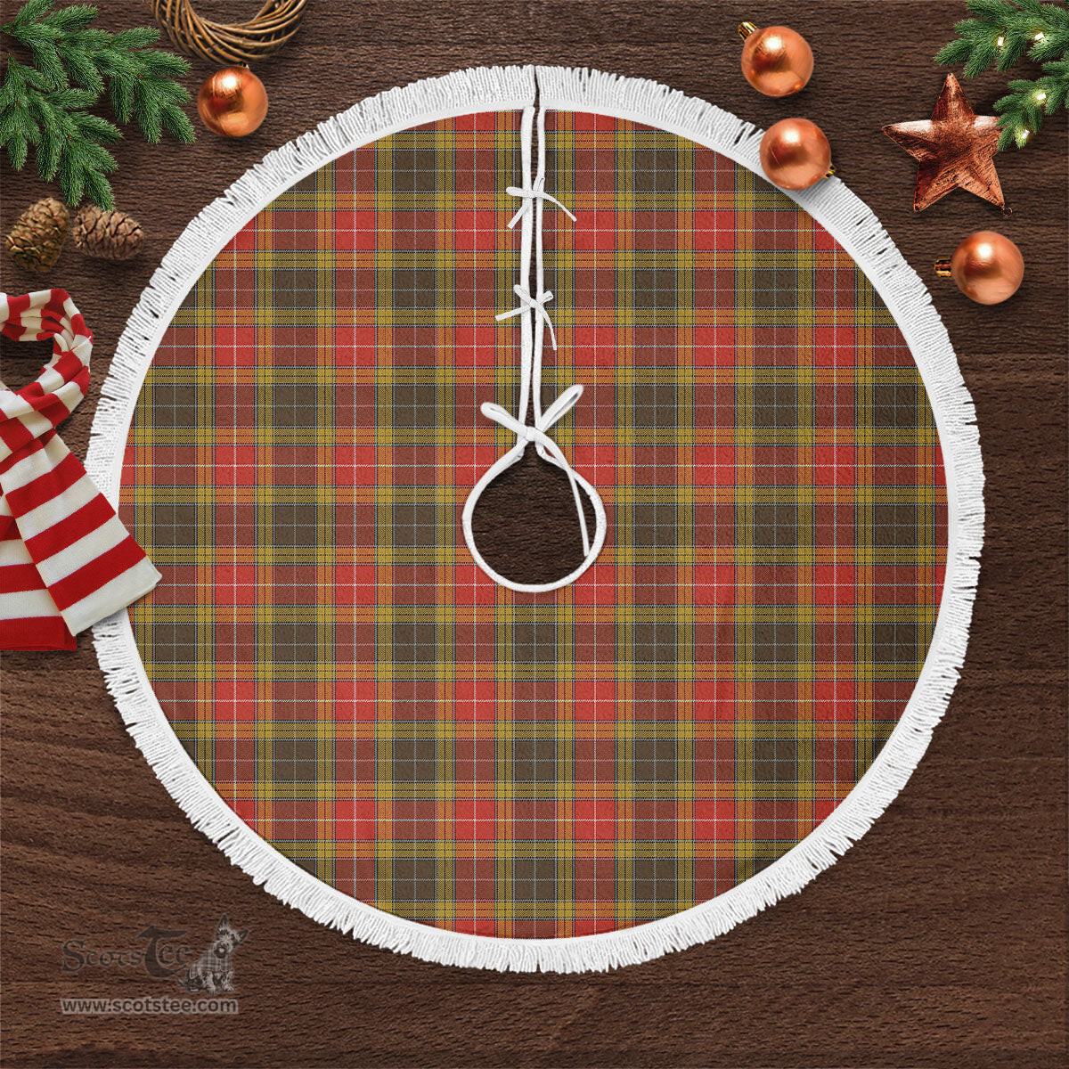 Buchanan Old Set Weathered Tartan Christmas Tree Skirt Scottish Plaid Tartan Plaid - ScotsTee - scotstee.com
