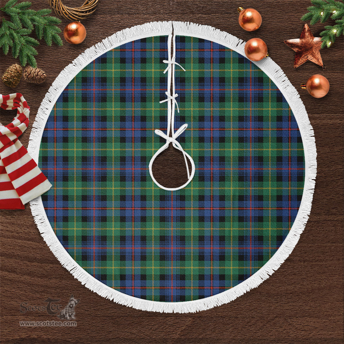 Farquharson Ancient Tartan Christmas Tree Skirt Scottish Plaid Tartan Plaid - ScotsTee - scotstee.com