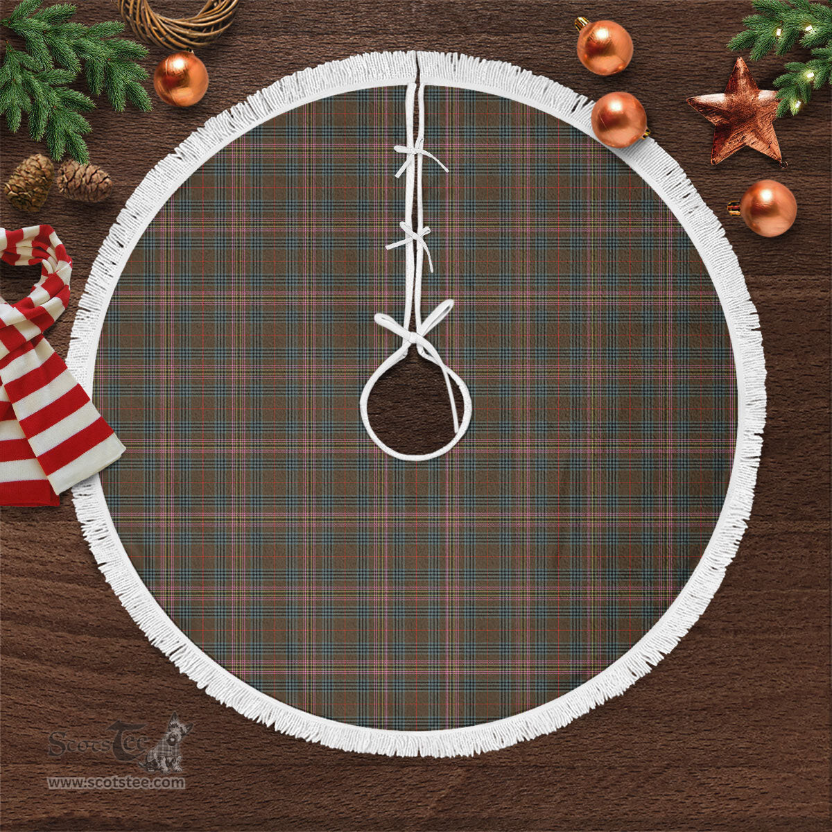 Kennedy Weathered Tartan Christmas Tree Skirt Scottish Plaid Tartan Plaid - ScotsTee - scotstee.com