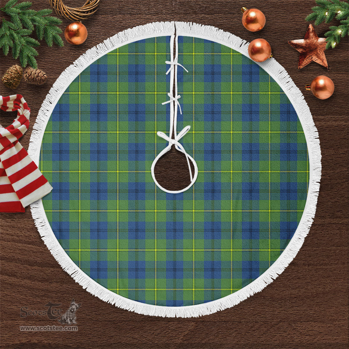 Johnstone Ancient Tartan Christmas Tree Skirt Scottish Plaid Tartan Plaid - ScotsTee - scotstee.com