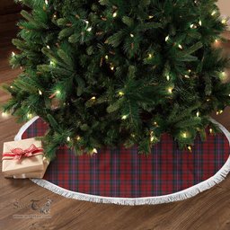 Kelly of Sleat Red Tartan Christmas Tree Skirt Scottish Plaid Tartan Plaid - ScotsTee - scotstee.com