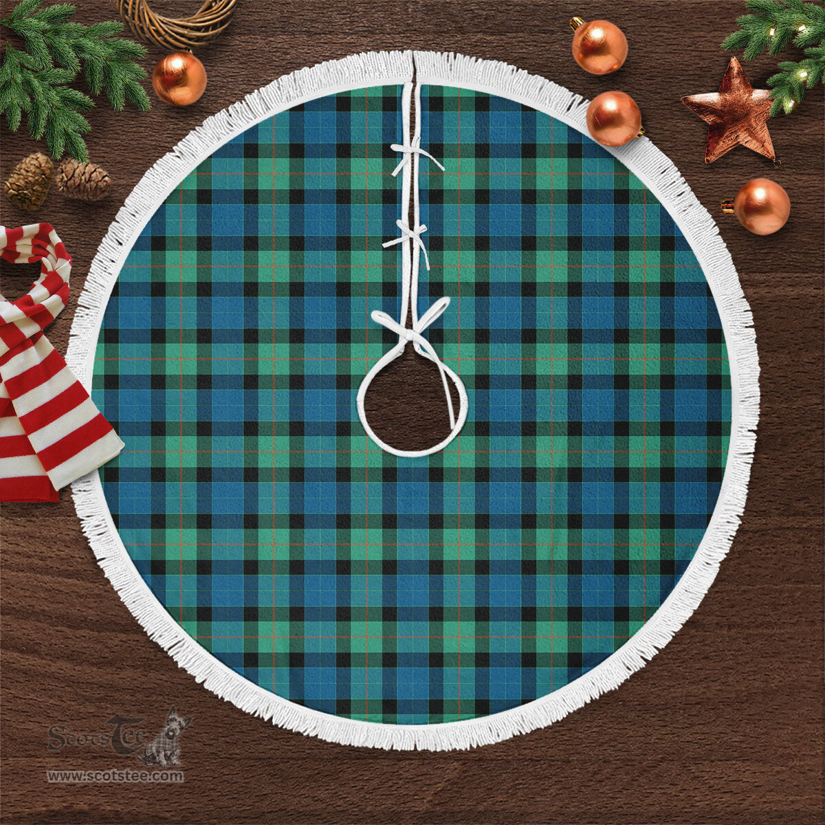 Gunn Ancient Tartan Christmas Tree Skirt Scottish Plaid Tartan Plaid - ScotsTee - scotstee.com