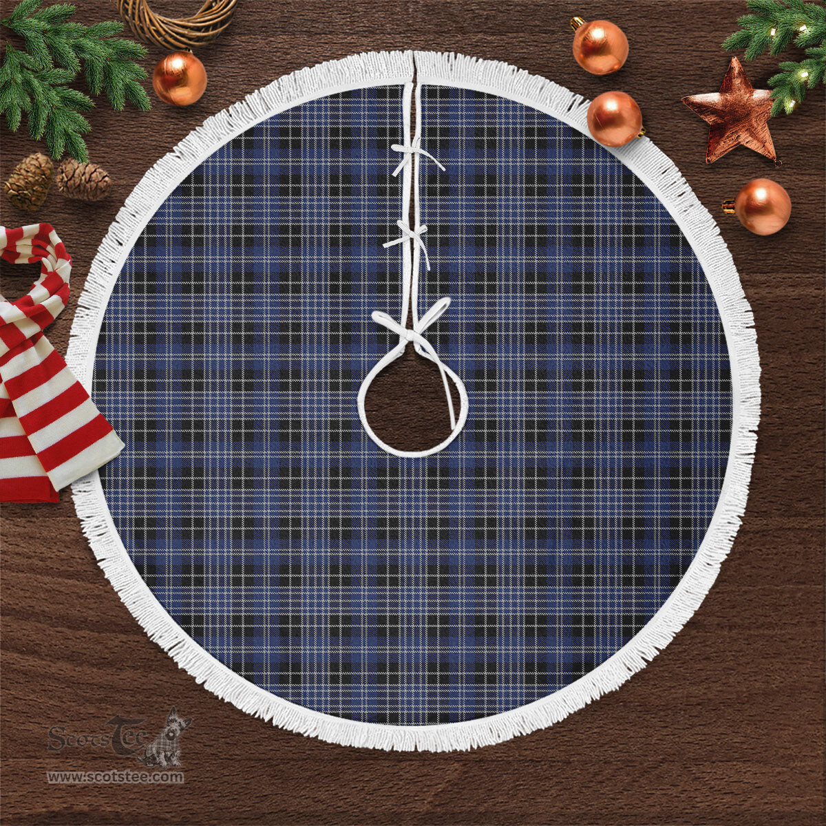 Clark Modern Tartan Christmas Tree Skirt Scottish Plaid Tartan Plaid - ScotsTee - scotstee.com