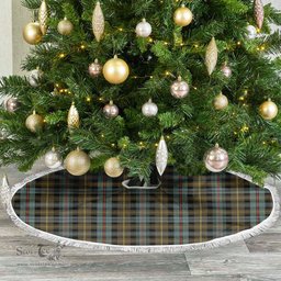 Farquharson Weathered Tartan Christmas Tree Skirt Scottish Plaid Tartan Plaid - ScotsTee - scotstee.com