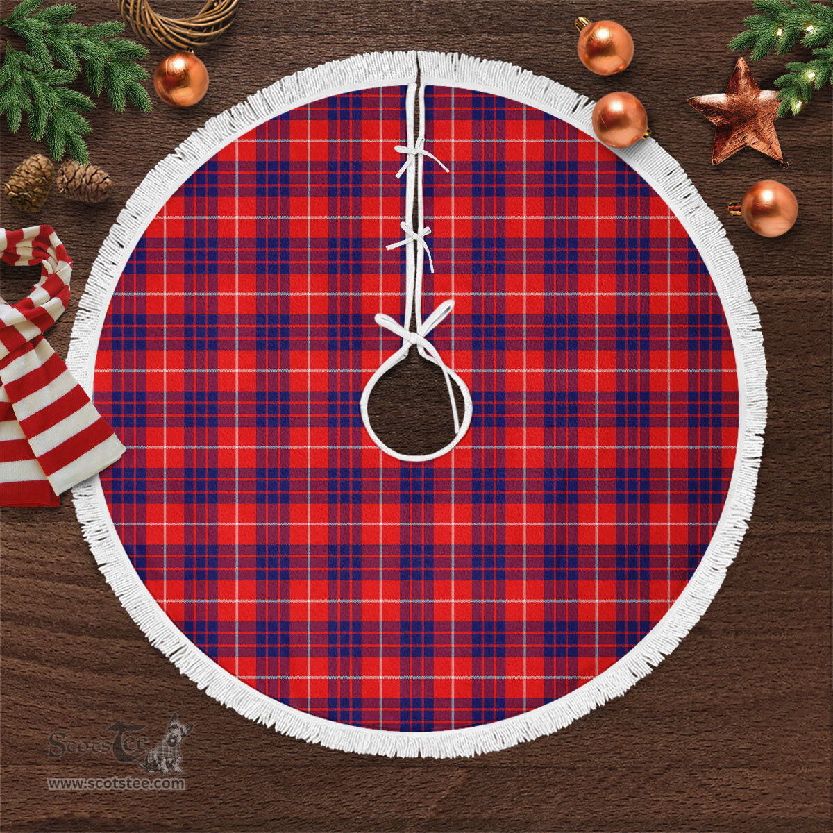 Hamilton Modern Tartan Christmas Tree Skirt Scottish Plaid Tartan Plaid - ScotsTee - scotstee.com