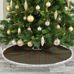Gray Tartan Christmas Tree Skirt Scottish Plaid Tartan Plaid - ScotsTee - scotstee.com