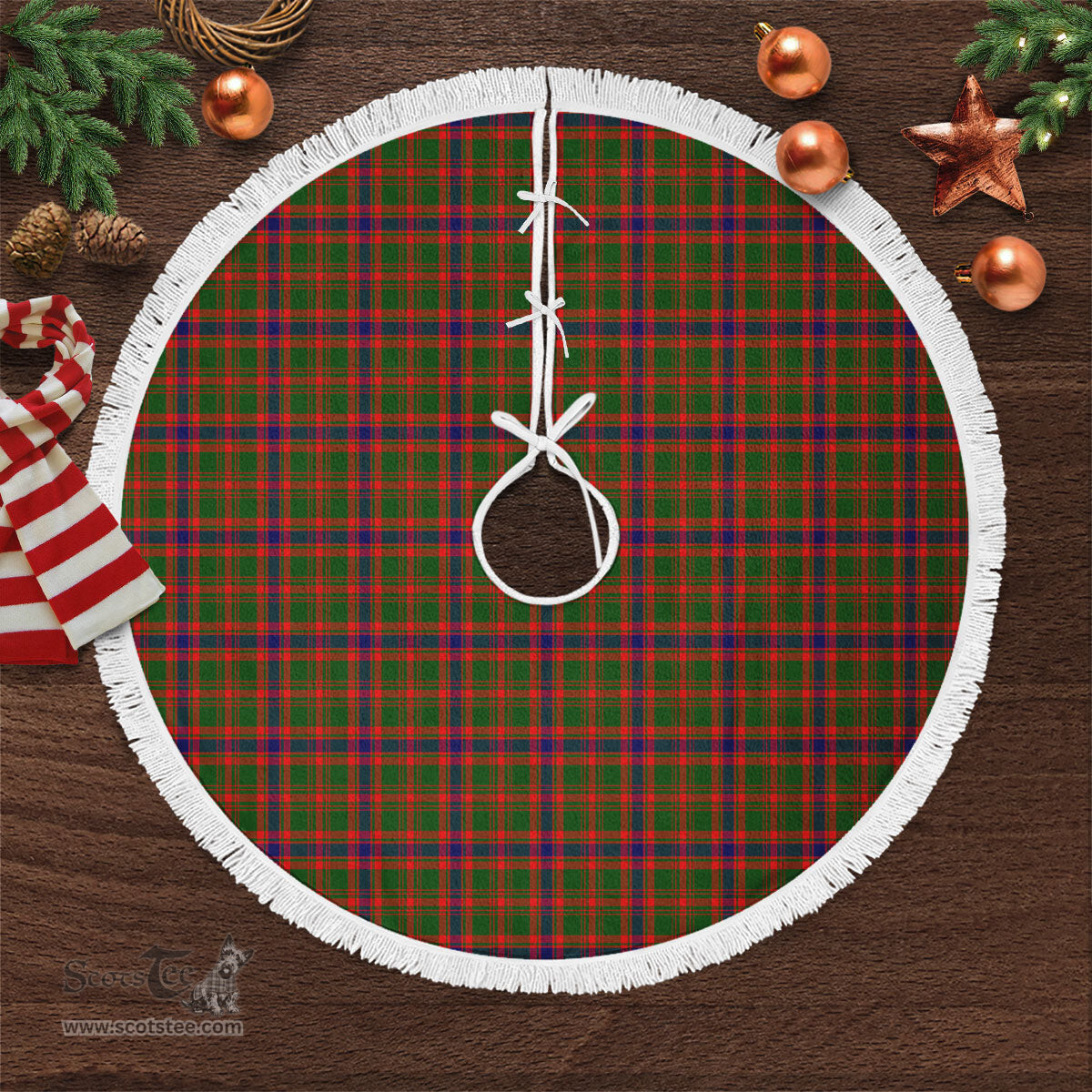 Kinninmont Tartan Christmas Tree Skirt Scottish Plaid Tartan Plaid - ScotsTee - scotstee.com