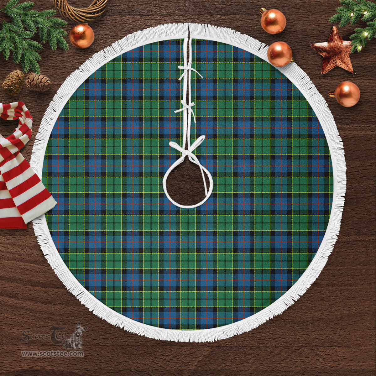 Forsyth Ancient Tartan Christmas Tree Skirt Scottish Plaid Tartan Plaid - ScotsTee - scotstee.com