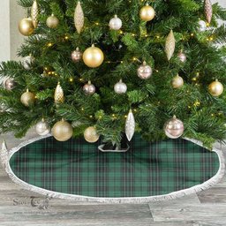 MacLean Hunting Ancient Tartan Christmas Tree Skirt Scottish Plaid Tartan Plaid - ScotsTee - scotstee.com