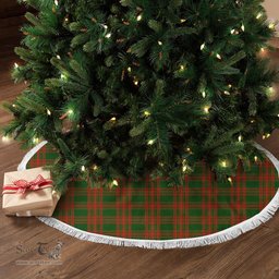 Menzies Green Modern Tartan Christmas Tree Skirt Scottish Plaid Tartan Plaid - ScotsTee - scotstee.com
