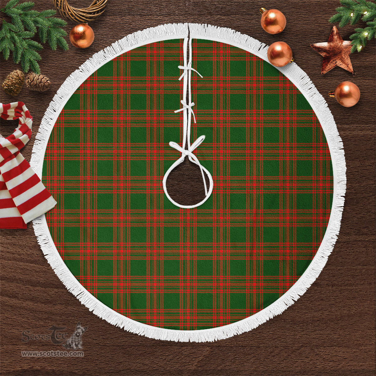 Menzies Green Modern Tartan Christmas Tree Skirt Scottish Plaid Tartan Plaid - ScotsTee - scotstee.com