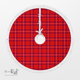 Rose Modern Tartan Christmas Tree Skirt Scottish Plaid Tartan Plaid - ScotsTee - scotstee.com