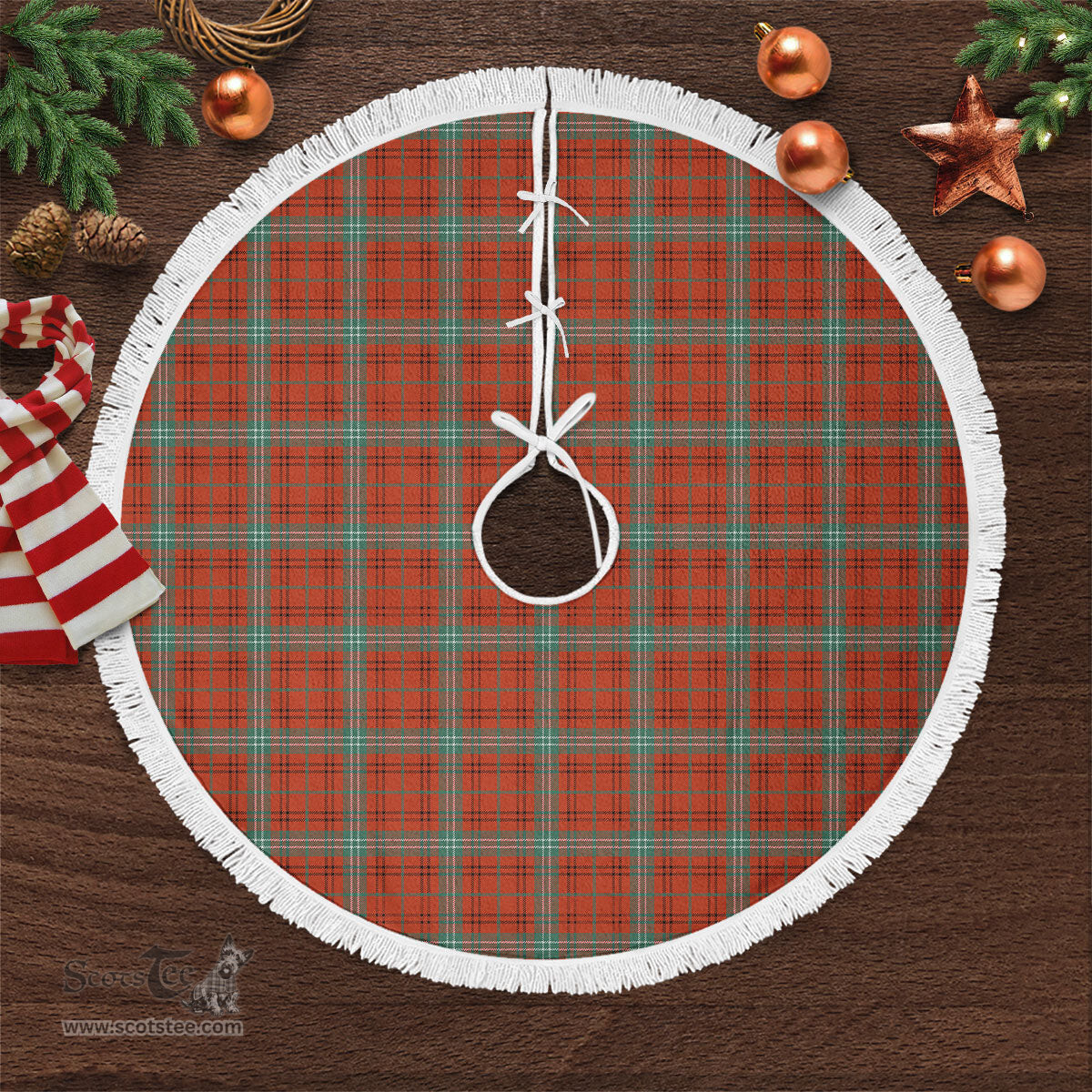 Morrison Red Ancient Tartan Christmas Tree Skirt Scottish Plaid Tartan Plaid - ScotsTee - scotstee.com