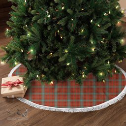 Morrison Red Ancient Tartan Christmas Tree Skirt Scottish Plaid Tartan Plaid - ScotsTee - scotstee.com