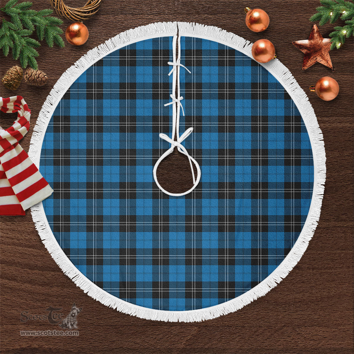 Ramsay Blue Ancient Tartan Christmas Tree Skirt Scottish Plaid Tartan Plaid - ScotsTee - scotstee.com