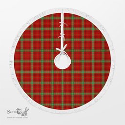Morrison Red Modern Tartan Christmas Tree Skirt Scottish Plaid Tartan Plaid - ScotsTee - scotstee.com