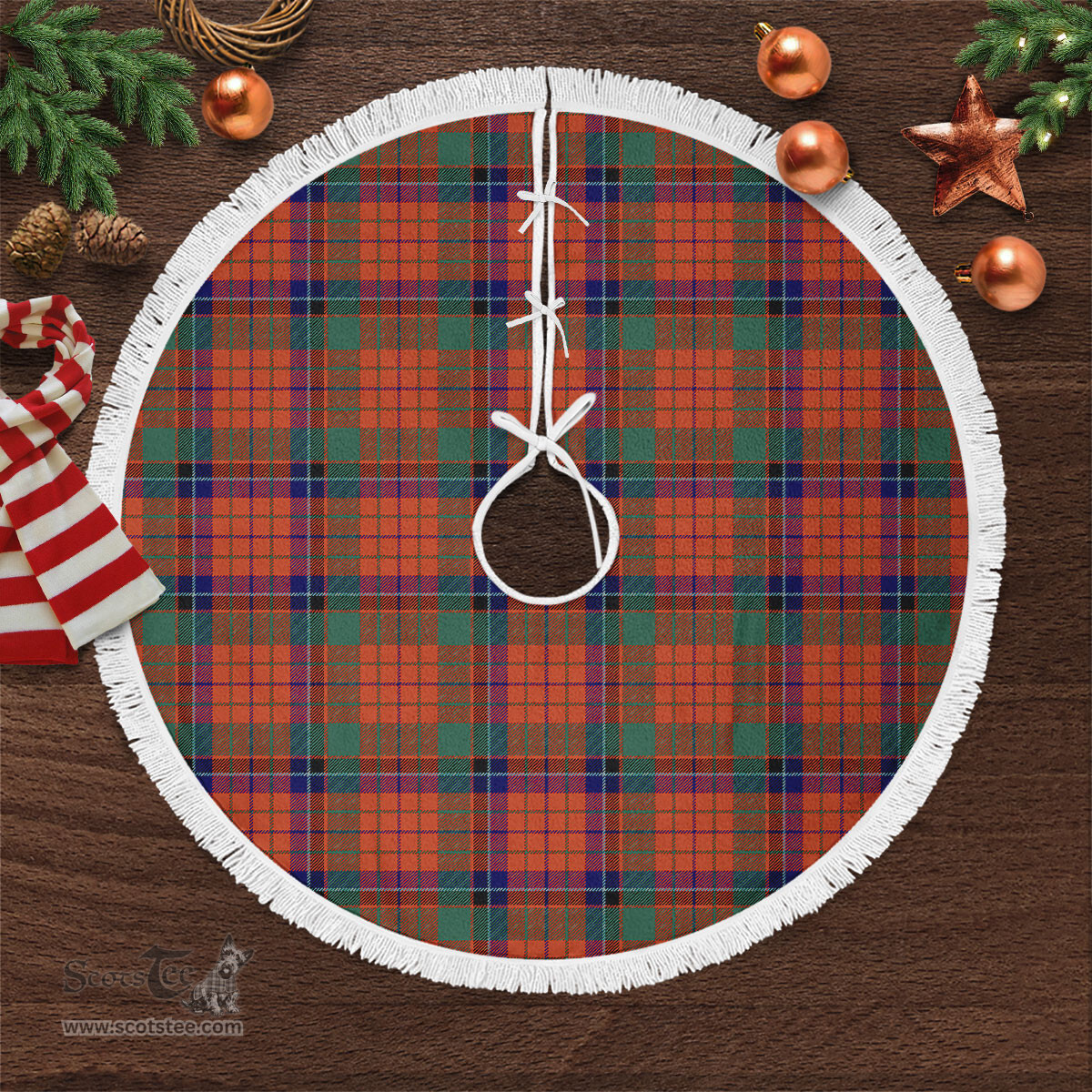 Nicolson Ancient Old Tartan Christmas Tree Skirt Scottish Plaid Tartan Plaid - ScotsTee - scotstee.com