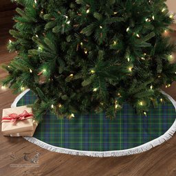 Stewart Hunting Modern Tartan Christmas Tree Skirt Scottish Plaid Tartan Plaid - ScotsTee - scotstee.com