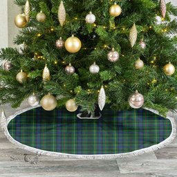 Stewart Hunting Modern Tartan Christmas Tree Skirt Scottish Plaid Tartan Plaid - ScotsTee - scotstee.com