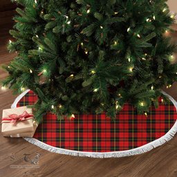 Wallace Hunting Red Tartan Christmas Tree Skirt Scottish Plaid Tartan Plaid - ScotsTee - scotstee.com