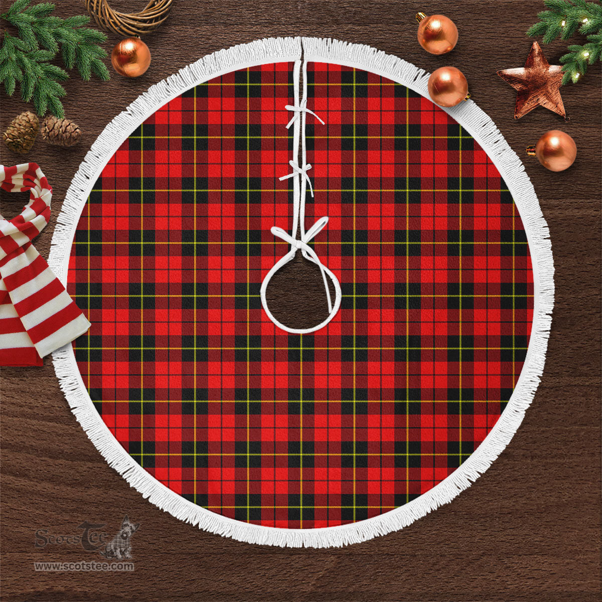 Wallace Hunting Red Tartan Christmas Tree Skirt Scottish Plaid Tartan Plaid - ScotsTee - scotstee.com