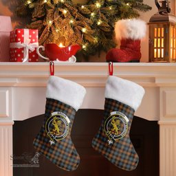 Scottish Broun Ancient Clan Tartan Crest Christmas Stocking - Tartan Plaid Christmas Decor Scottish Plaid Tartan Plaid - ScotsTee - scotstee.com
