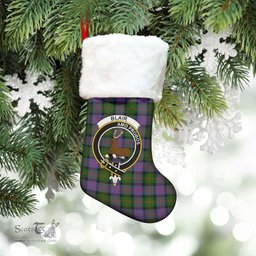 Scottish Blair Modern Clan Tartan Crest Christmas Stocking - Tartan Plaid Christmas Decor Scottish Plaid Tartan Plaid - ScotsTee - scotstee.com
