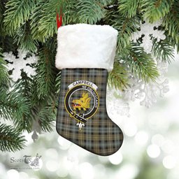 Scottish Campbell Argyll Weathered Clan Tartan Crest Christmas Stocking - Tartan Plaid Christmas Decor Scottish Plaid Tartan Plaid - ScotsTee - scotstee.com