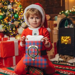 Scottish Blane Clan Tartan Crest Christmas Stocking - Tartan Plaid Christmas Decor Scottish Plaid Tartan Plaid - ScotsTee - scotstee.com
