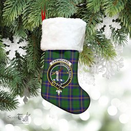 Scottish Carmichael Modern Clan Tartan Crest Christmas Stocking - Tartan Plaid Christmas Decor Scottish Plaid Tartan Plaid - ScotsTee - scotstee.com