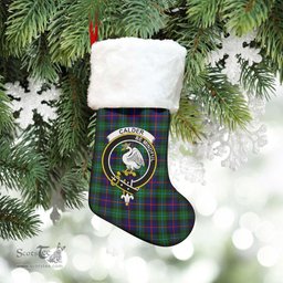 Scottish Calder (Calder-Campbell) Clan Tartan Crest Christmas Stocking - Tartan Plaid Christmas Decor Scottish Plaid Tartan Plaid - ScotsTee - scotstee.com