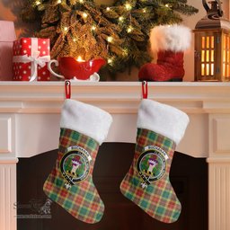 Scottish Buchanan Old Sett Clan Tartan Crest Christmas Stocking - Tartan Plaid Christmas Decor Scottish Plaid Tartan Plaid - ScotsTee - scotstee.com