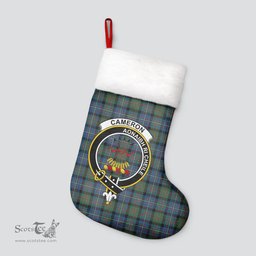 Scottish Cameron of Erracht Ancient Clan Tartan Crest Christmas Stocking - Tartan Plaid Christmas Decor Scottish Plaid Tartan Plaid - ScotsTee - scotstee.com