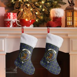 Scottish Baird Modern Clan Tartan Crest Christmas Stocking - Tartan Plaid Christmas Decor Scottish Plaid Tartan Plaid - ScotsTee - scotstee.com