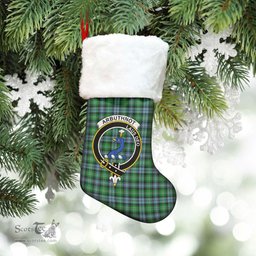 Scottish Arbuthnot Ancient Clan Tartan Crest Christmas Stocking - Tartan Plaid Christmas Decor Scottish Plaid Tartan Plaid - ScotsTee - scotstee.com