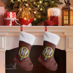Scottish Carruthers Clan Tartan Crest Christmas Stocking - Tartan Plaid Christmas Decor Scottish Plaid Tartan Plaid - ScotsTee - scotstee.com