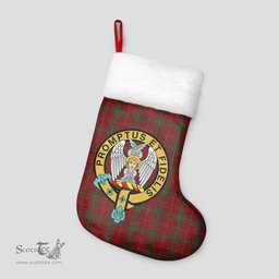 Scottish Carruthers Clan Tartan Crest Christmas Stocking - Tartan Plaid Christmas Decor Scottish Plaid Tartan Plaid - ScotsTee - scotstee.com